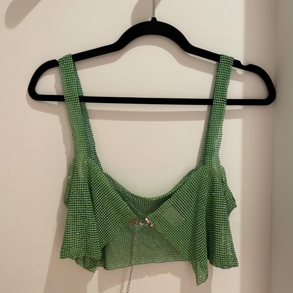 NWOT Rhinestone Top - Picture 2 of 2